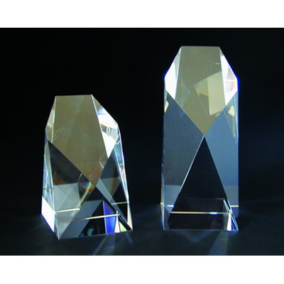 Mission Tower optical crystal award/trophy 7"H