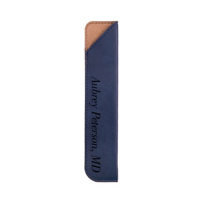 Blue Leatherette Pen Sleeve