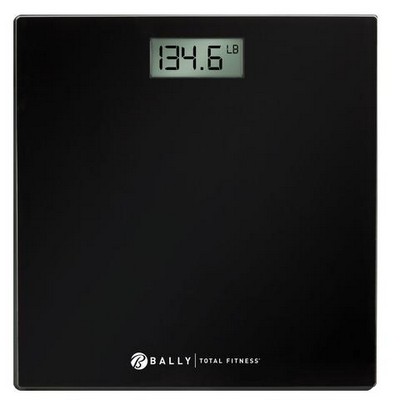 Bally's Black Digital Bathroom Scale w/3.1" LCD