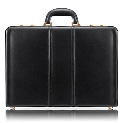 DALEY | 3.5" Black Leather Attaché | McKleinUSA