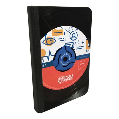 Small 45RPM Vintage Vinyl Record Journal - Custom Record Label & Custom Printed 45RPM Adapter