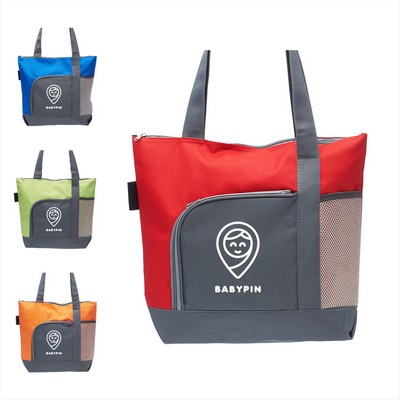 Pioneer Two-Tone Tote Bag (1 Color Imprint)