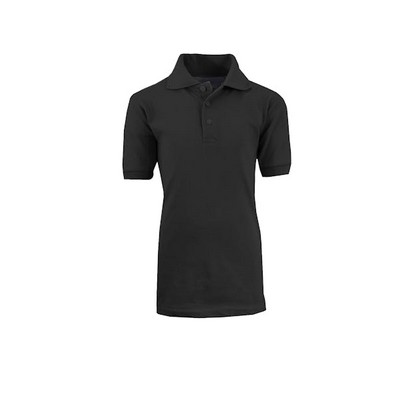 Men's Uniform Polo Shirts - Black, Size XL, Short Sleeve (Case of 36)