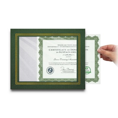 Hunter Green Leatherette Certificate Frame (11"X13")