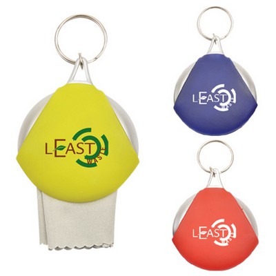 Key Ring w/Microfiber Cleaning Cloth