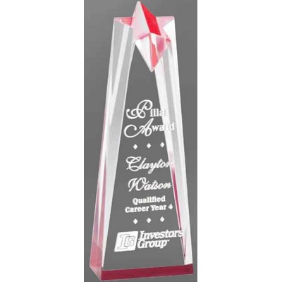 Medium Acrylic Red Star Tower Award