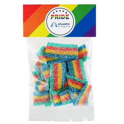 Pride Header Bag - Rainbow Sour Belts - 1 Oz.