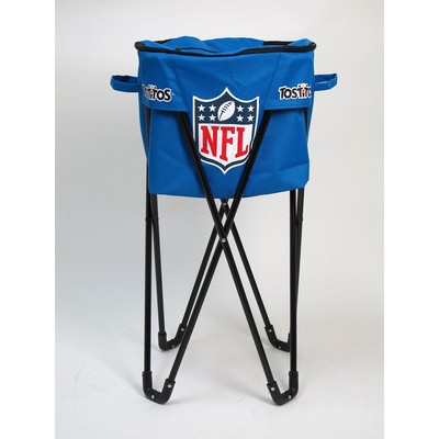 Insulated Folding Beverage Cooler with Metal Stand