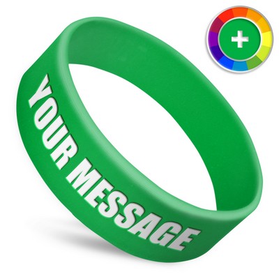 Ultra Wide Silicone Wristband (1" Wide)