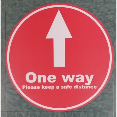 One Way Floor Decal