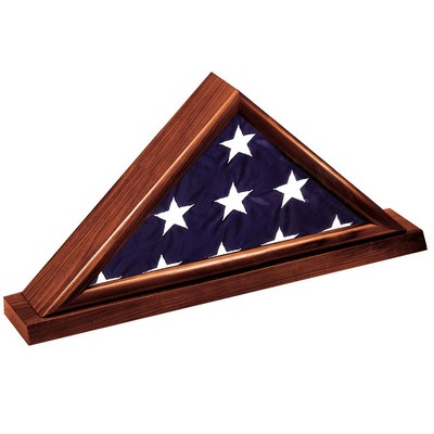 Genuine Dark Cherry Wood Flag Case (28" x 4" x 20")