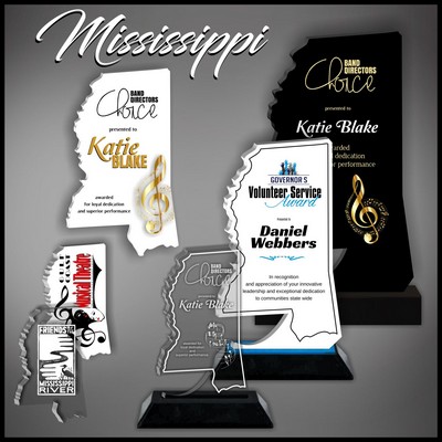 7" Mississippi Black Budget Acrylic Award