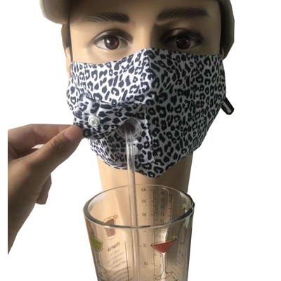 3D Fabric Face Mask Straw Friendly