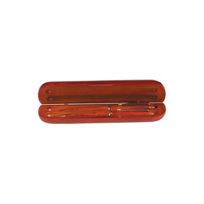 2" x 6.75" - Rosewood Wood 2-Pen Case