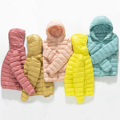 Women'S Hooded Packable Ultra Light Weight Short Down Jacket