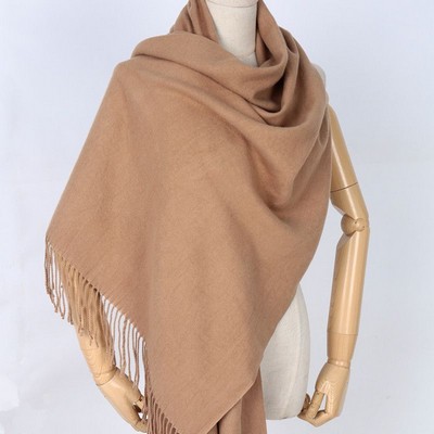 Cashmere-like Long Shawl Scarf w/Fringe