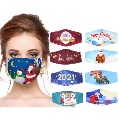 Custom Sublimation Christmas Face Mask