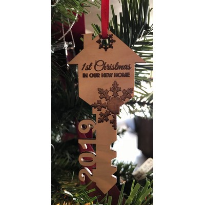 Genuine Wooden Custom Laser Cut Ornament - 4"