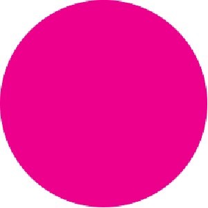 Fluorescent Pink Circle Labels - 2" Diameter