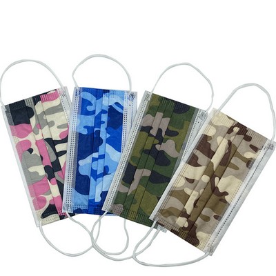 Camo Disposable Face Mask