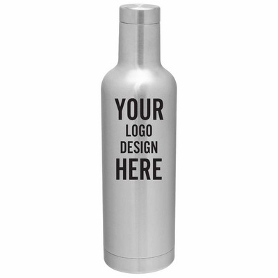 Personalized H2go Noir 25 Oz Wine Holder- Stainless