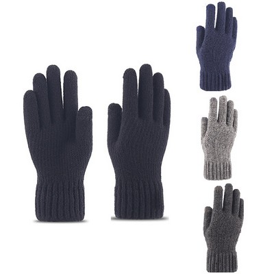 Winter Cable Knit Gloves Warm Touchscreen Gloves