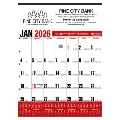 Yearly Record® Red Calendar