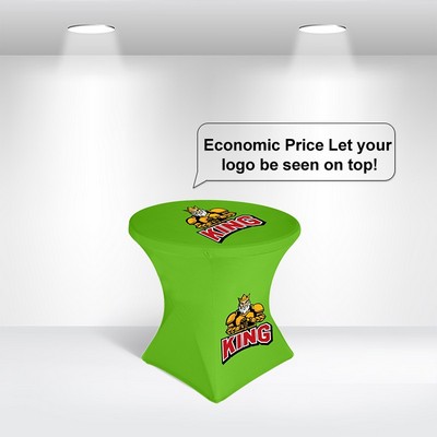 Round Stretch Table Covers in Full Color - Large