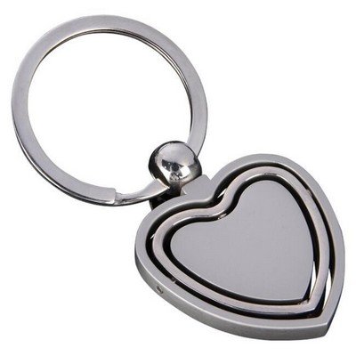 Orbit Heart Spinning Keychain