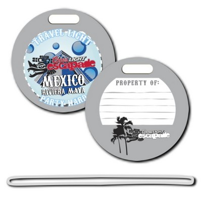 Round Metal Luggage Tags (4")