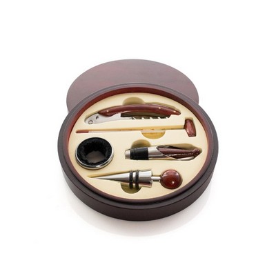 Wine Kits: 4 Piece Wine Set with Wooden Case