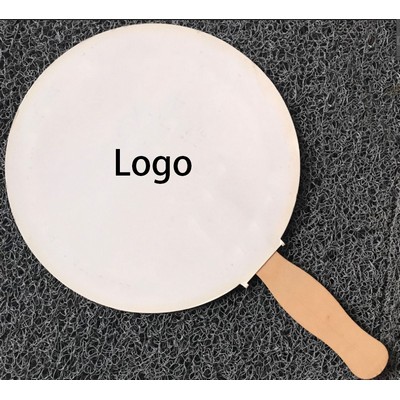 Paper Fan with Wooden Handle