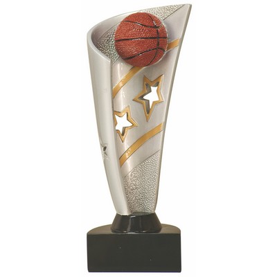 7" Basketball Banner Resin Trophy