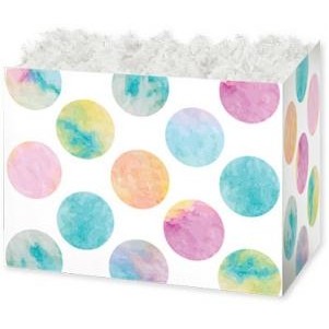 Small Watercolor Dots Theme Gift Basket Box