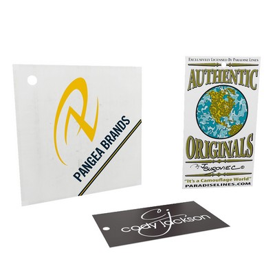 2.5" x 2.5" - Custom Hang Tags - 16pt Cardstock With UV Coating