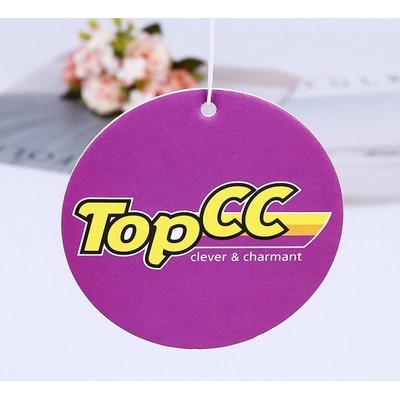 3.75" Die Cut Shape Custom Full Color Printed Air Freshener/Air Deodorizer w/Cinnamon