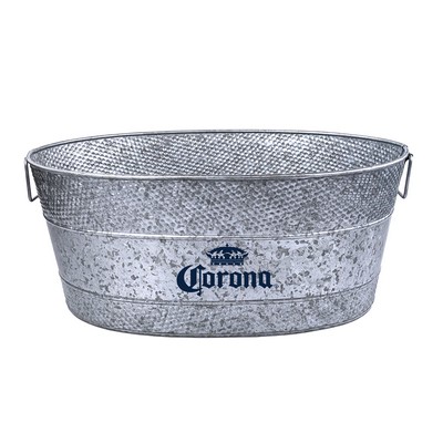 BREKX Aspen Hammered Beverage Tub in Galvanized Finish