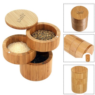 3 Tiered Bamboo Salt Box