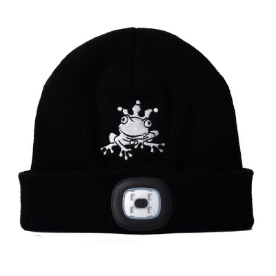 LED Knitted Beanie Hat Headlamp