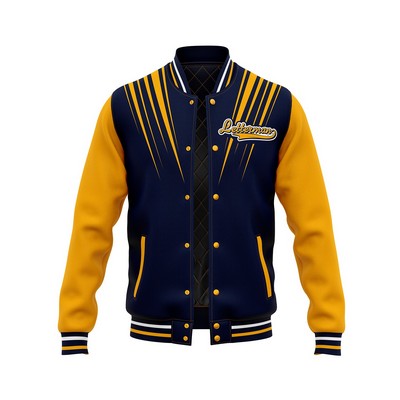 Unisex Sublimation Varsity Jacket With Cotton Inner Lining