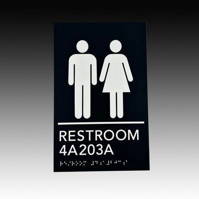 6" x 8" - Customizable Acrylic ADA Compliant Signs - Restroom