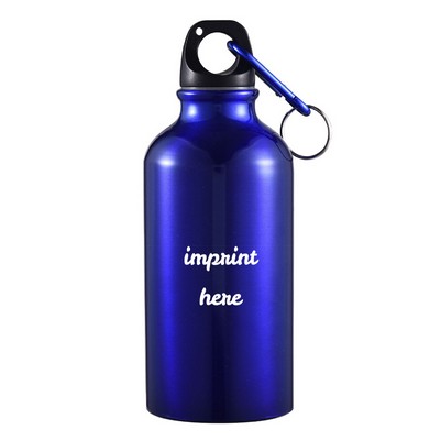 14 Oz. Aluminum Petite Sports Water Bottle w/Carabiner