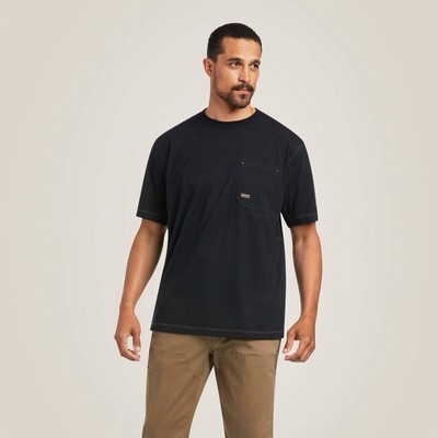 Rebar® Workman Reflective Flag Black Short Sleeve T-Shirt