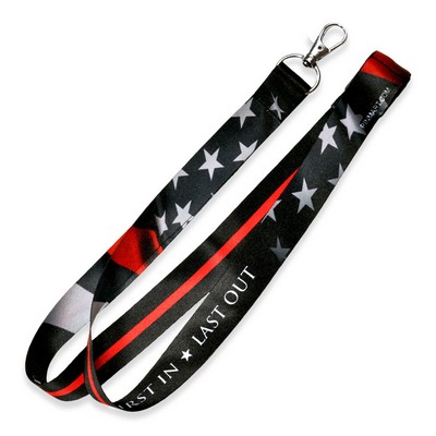 Thin Red Line Awareness Lanyard