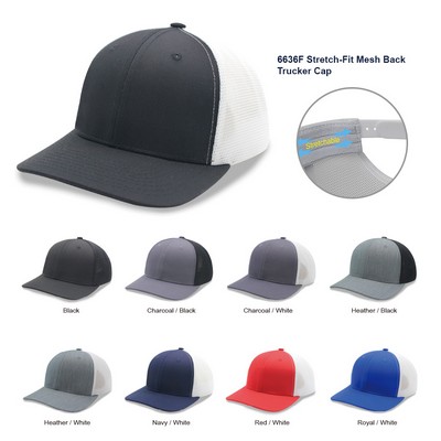 Stretch-Fit Mesh Back Snapback Trucker Cap