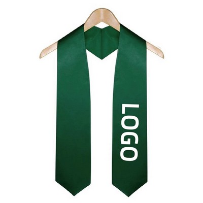 Unisex Adult Plain Graduation Print Stole Sash