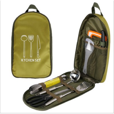 7 Piece Camp Kitchen Cooking Utensil Set