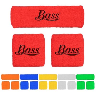 Combo Set Cotton Sweatband Headbands