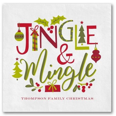 Jingle & Mingle Luncheon Ooh La Color® Napkin