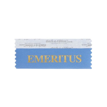 Emeritus Stk A Rbn Cornflower Ribbon Gold Imprint